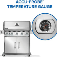 Napoleon - Rogue® PRO 625 Natural Gas Grill with Infrared Side Burner, Stainless Steel - RP625SIBNSS-2