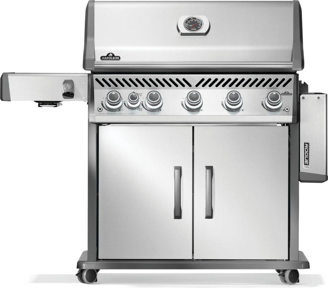 Napoleon - Rogue® PRO 625 Natural Gas Grill with Infrared Side Burner, Stainless Steel - RP625SIBNSS-2