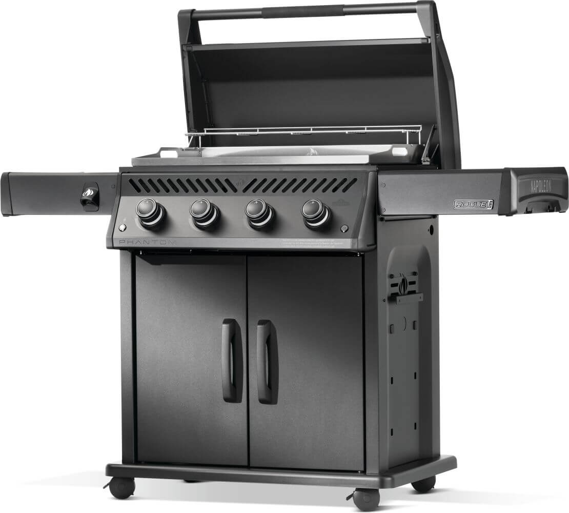 Napoleon - Rogue® PRO Phantom 30 Inch Griddle, Rust-Resistant Stainless Steel Cooktop, Propane - RP30FTPK-PHM