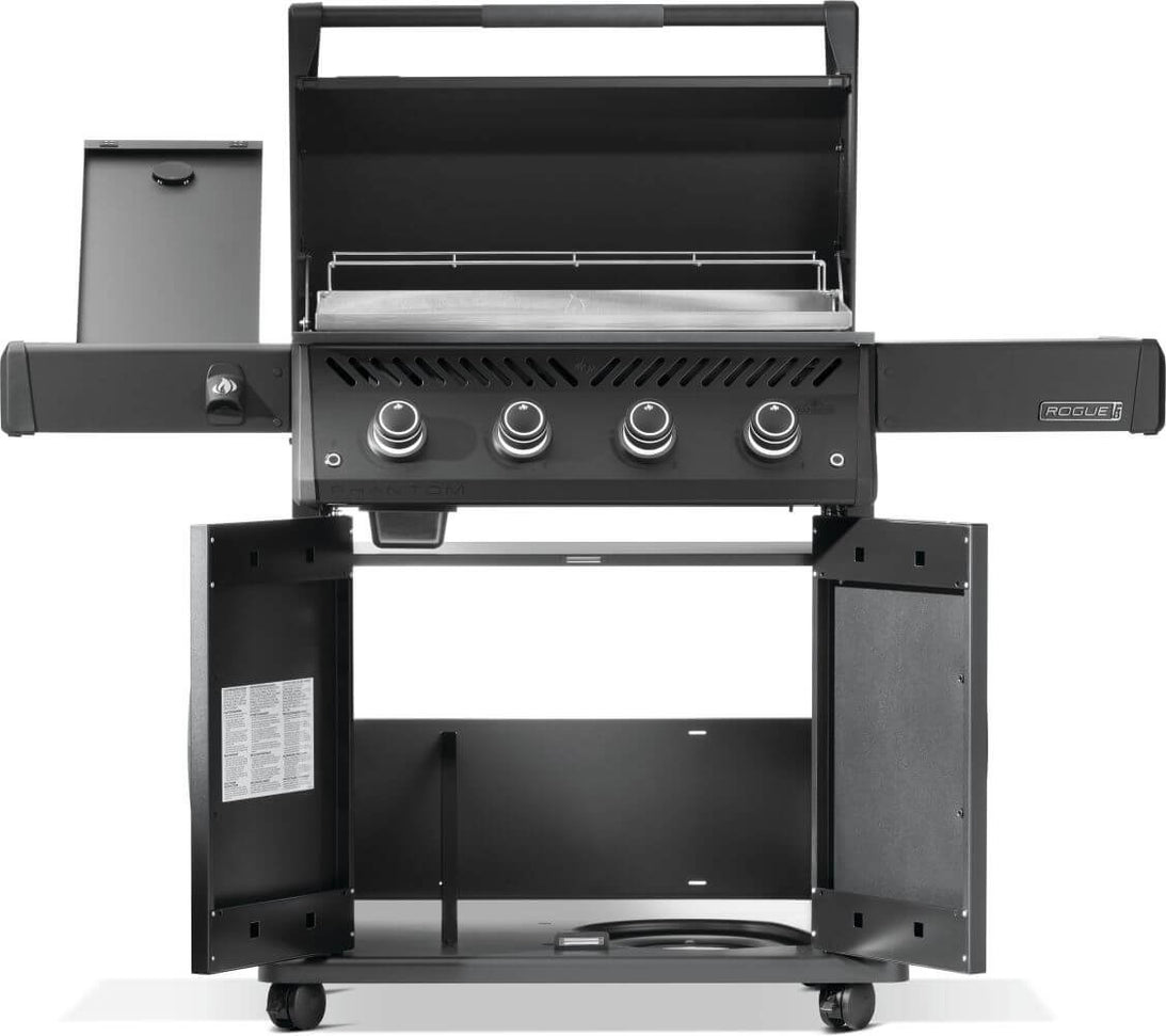 Napoleon - Rogue® PRO Phantom 30 Inch Griddle, Rust-Resistant Stainless Steel Cooktop, Propane - RP30FTPK-PHM