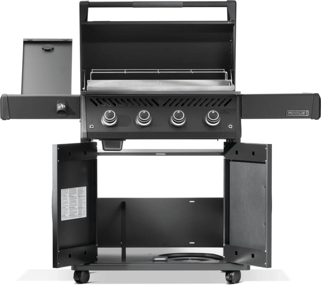 Napoleon - Rogue® PRO Phantom 30 Inch Griddle, Rust-Resistant Stainless Steel Cooktop, Propane - RP30FTPK-PHM