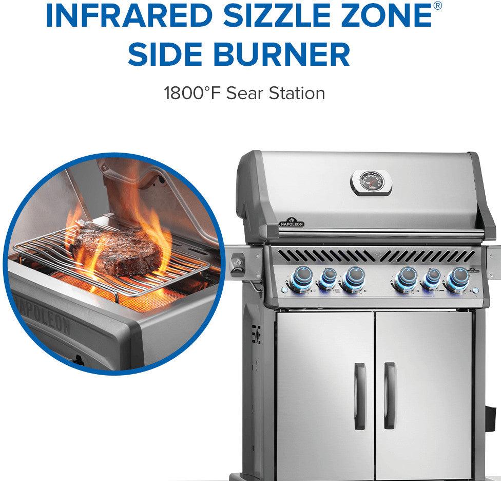 Napoleon - Rogue® PRO-S 525 Propane Gas Grill with Infrared Side and Rear Burners, Stainless Steel - RPS525RSIBPSS-2
