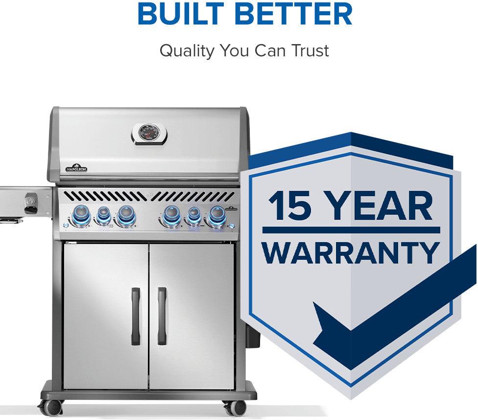 Napoleon - Rogue® PRO-S 525 Propane Gas Grill with Infrared Side and Rear Burners, Stainless Steel - RPS525RSIBPSS-2