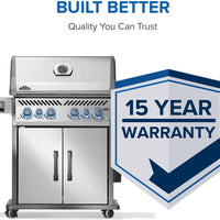 Napoleon - Rogue® PRO-S 525 Propane Gas Grill with Infrared Side and Rear Burners, Stainless Steel - RPS525RSIBPSS-2