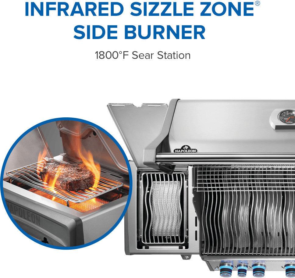 Napoleon - Rogue® PRO-S 625 Natural Gas Grill with Infrared Side and Rear Burners, Stainless Steel - RPS625RSIBNSS-2