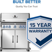 Napoleon - Rogue® PRO-S 625 Propane Gas Grill with Infrared Side and Rear Burners, Stainless Steel - RPS625RSIBPSS-2