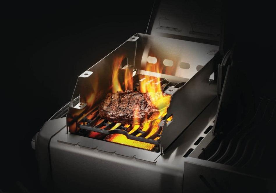 Napoleon - SIZZLE ZONE™ Burner Large Windshield and Skewer Rack - 71301
