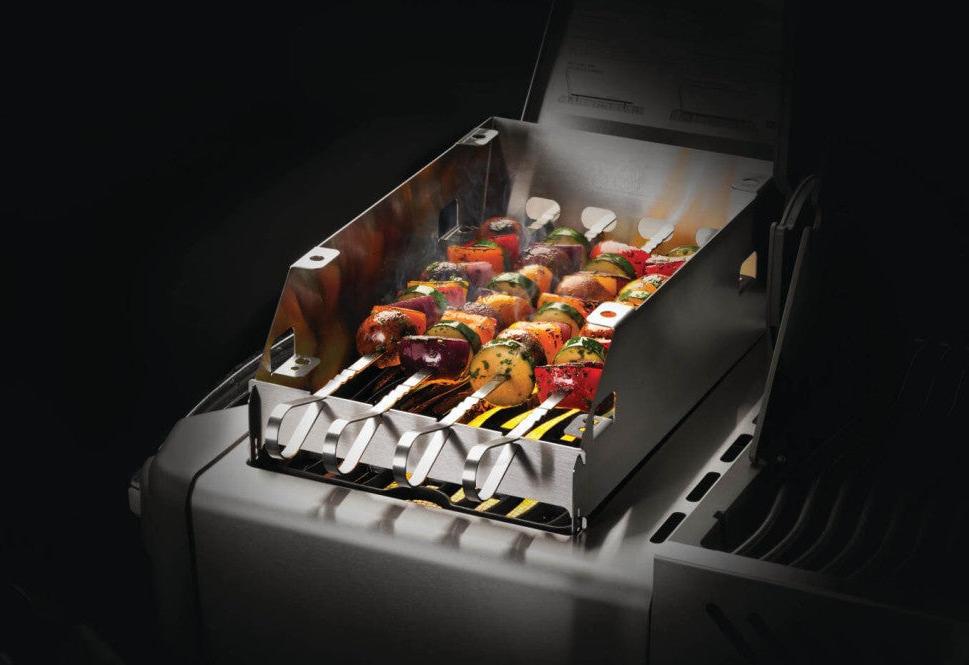 Napoleon - SIZZLE ZONE™ Burner Large Windshield and Skewer Rack - 71301