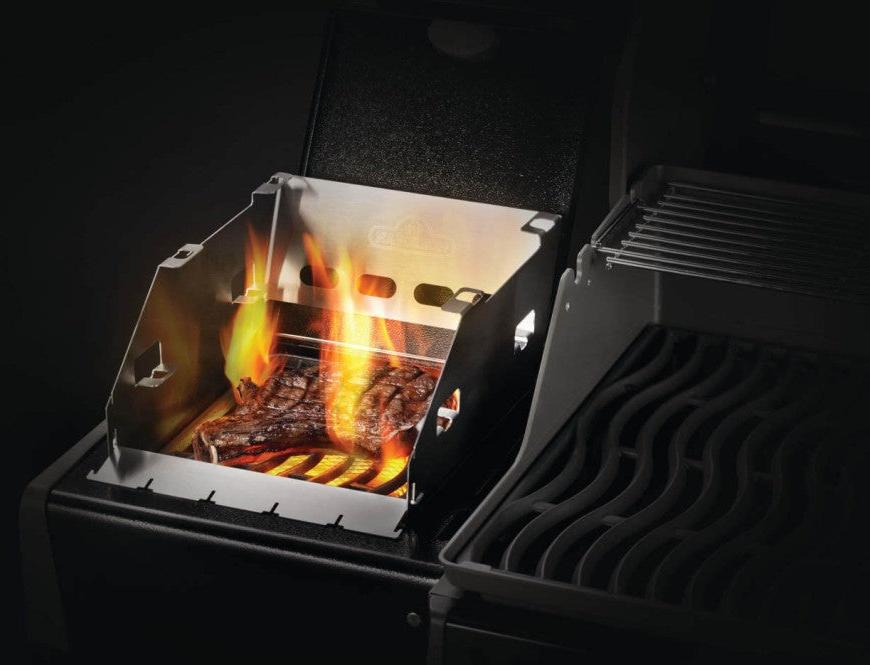 Napoleon - SIZZLE ZONE™ Burner Small Windshield and Skewer Rack - 71302