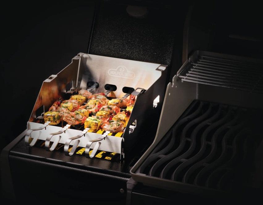 Napoleon - SIZZLE ZONE™ Burner Small Windshield and Skewer Rack - 71302