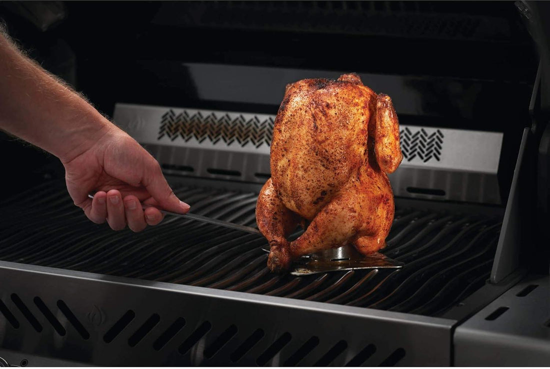 Napoleon - Stainless Steel Chicken Roaster with Detachable Handle - 56034