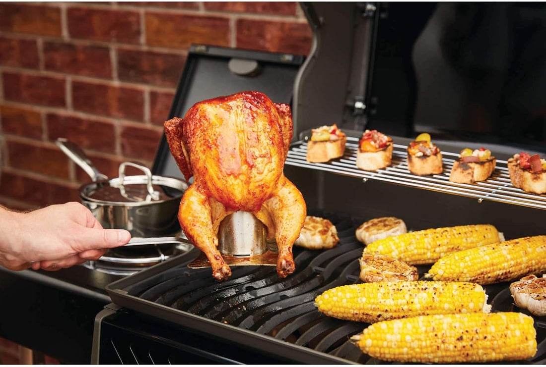 Napoleon - Stainless Steel Chicken Roaster with Detachable Handle - 56034