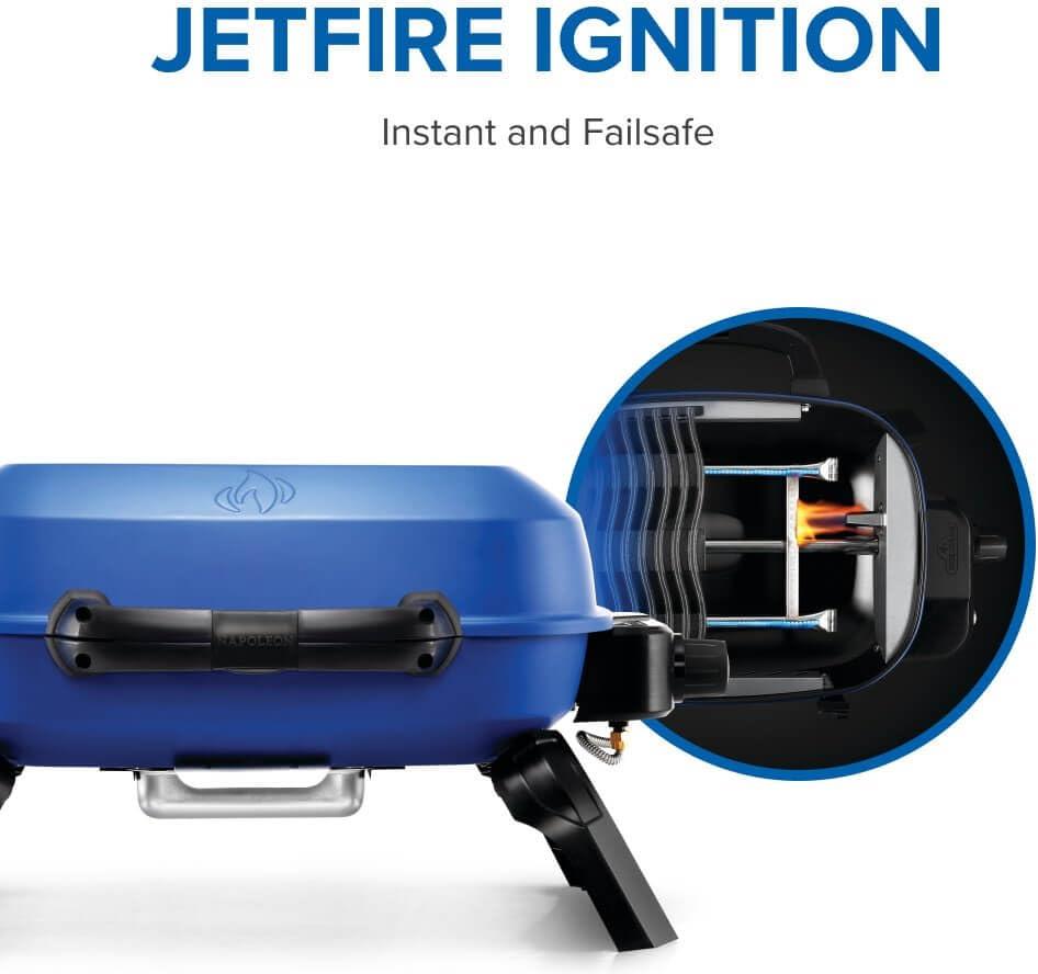 Napoleon - TravelQ™ 240 Portable Propane Gas Grill, Blue - TQ240-BL
