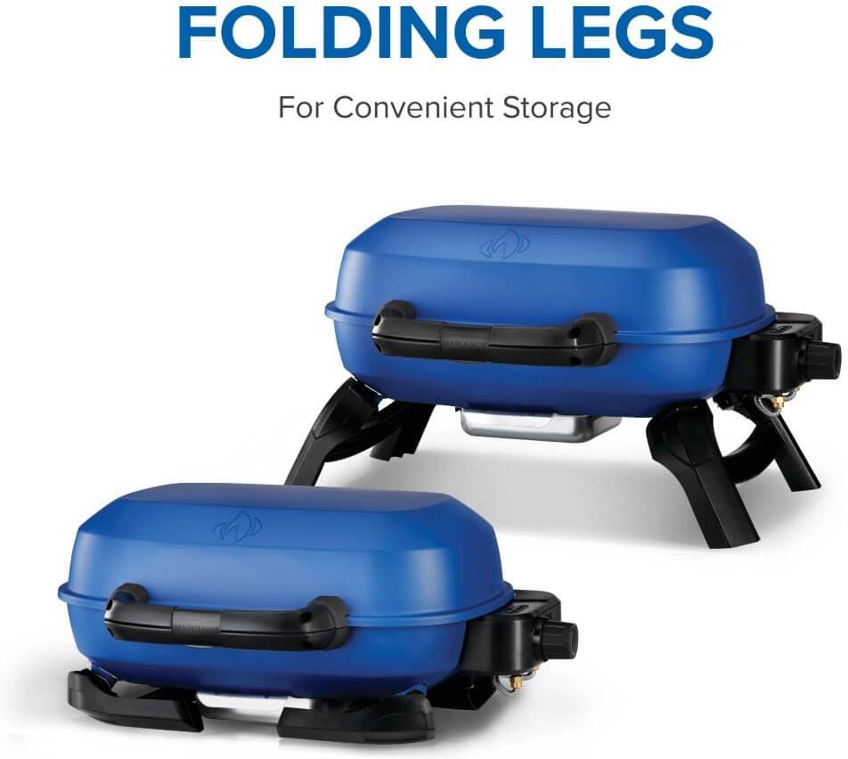 Napoleon - TravelQ™ 240 Portable Propane Gas Grill, Blue - TQ240-BL