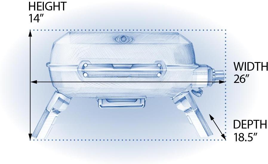 Napoleon - TravelQ™ 240 Portable Propane Gas Grill, Blue - TQ240-BL