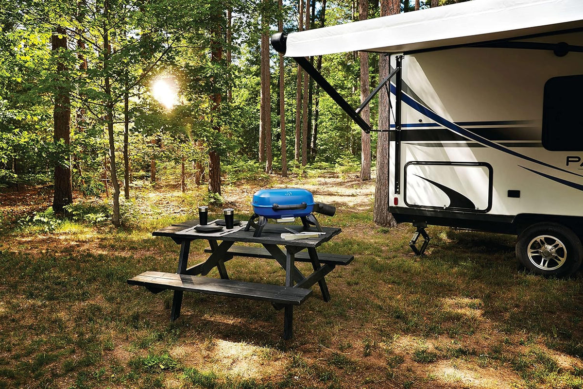 Napoleon - TravelQ™ 240 Portable Propane Gas Grill, Blue - TQ240-BL