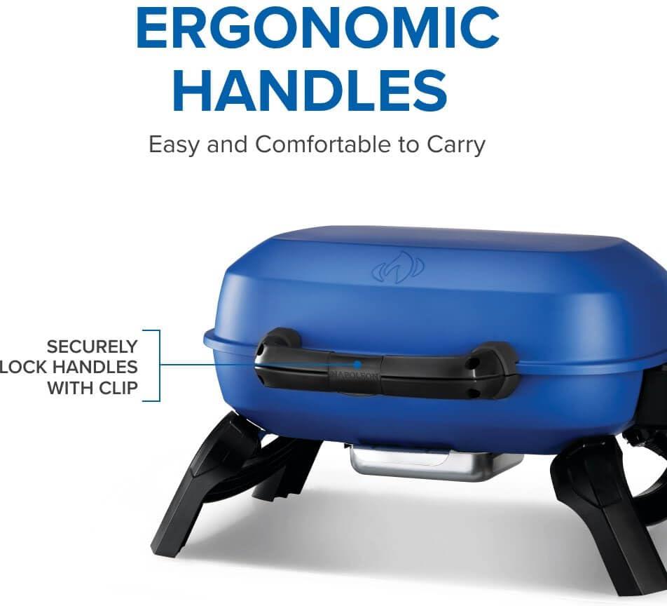 Napoleon - TravelQ™ 240 Portable Propane Gas Grill, Blue - TQ240-BL