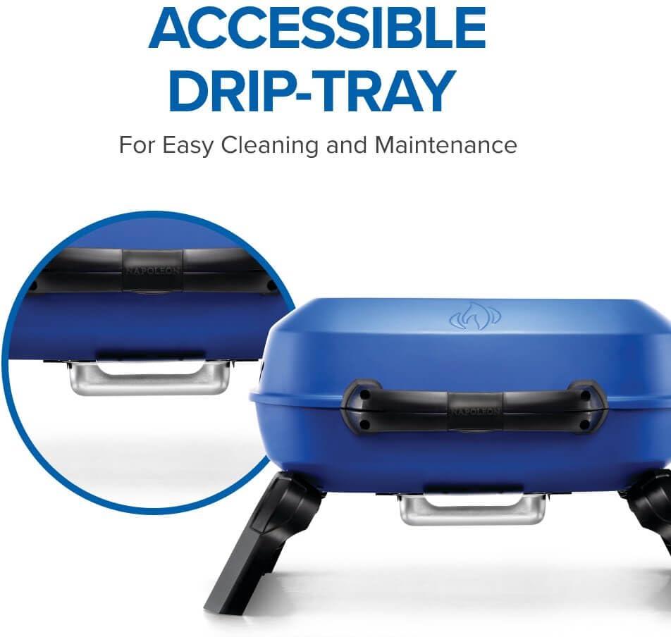Napoleon - TravelQ™ 240 Portable Propane Gas Grill, Blue - TQ240-BL