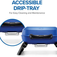 Napoleon - TravelQ™ 240 Portable Propane Gas Grill, Blue - TQ240-BL
