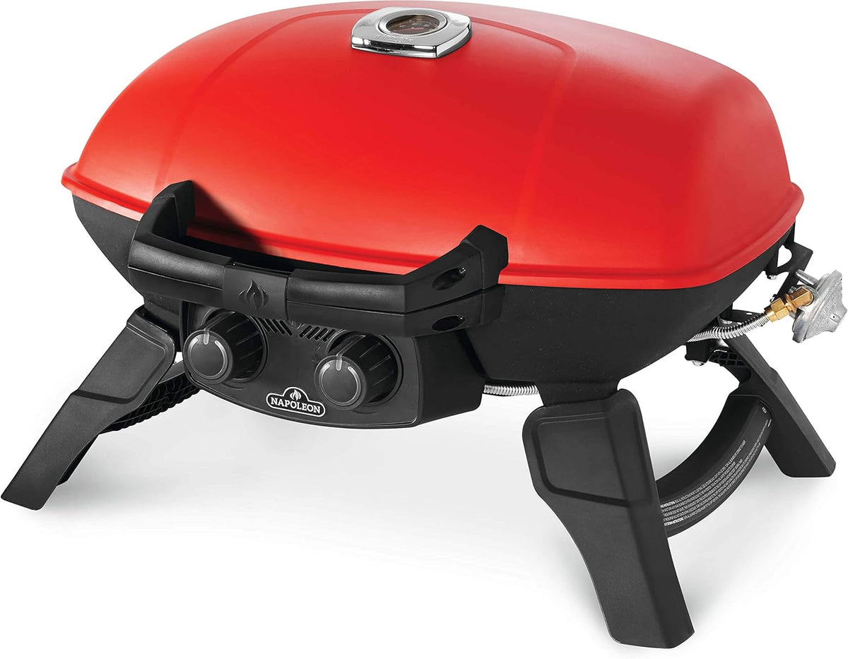 Napoleon - TravelQ™ 285 Portable Propane Gas Grill with Griddle, Red - TQ285-RD-1-A