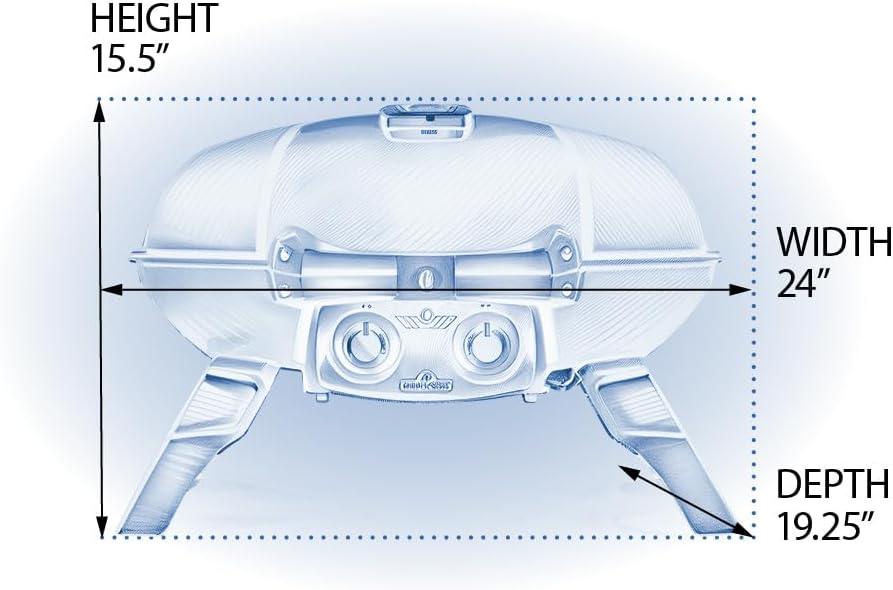 Napoleon - TravelQ™ 285 Portable Propane Gas Grill with Griddle, Red - TQ285-RD-1-A