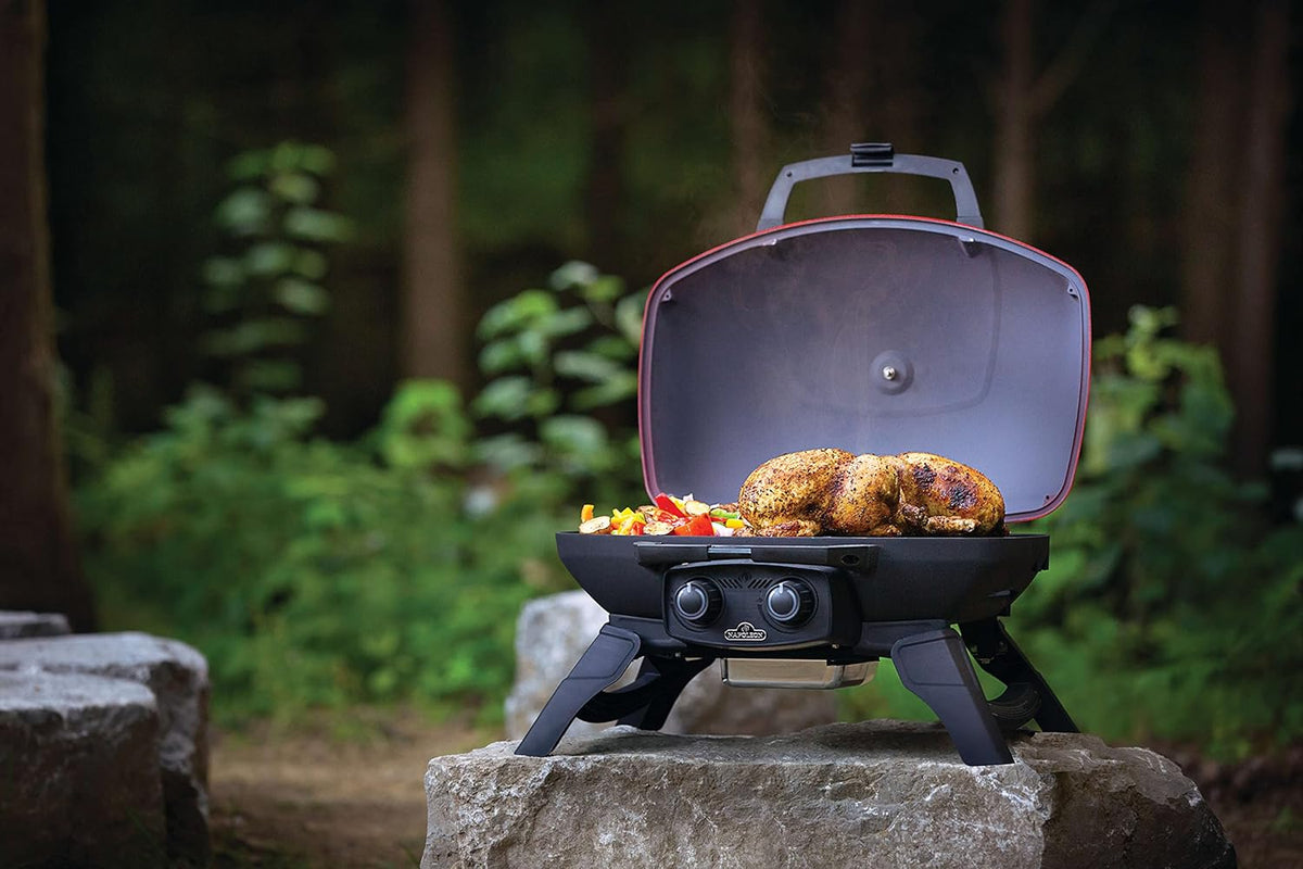 Napoleon - TravelQ™ 285 Portable Propane Gas Grill with Griddle, Red - TQ285-RD-1-A
