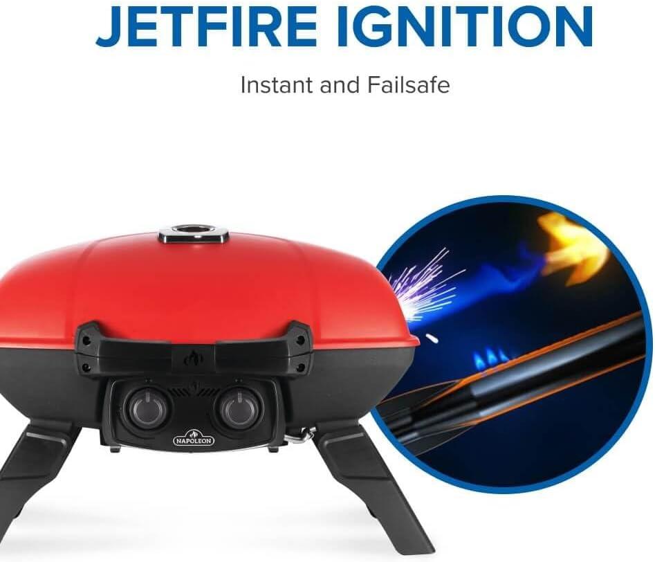Napoleon - TravelQ™ 285 Portable Propane Gas Grill with Griddle, Red - TQ285-RD-1-A