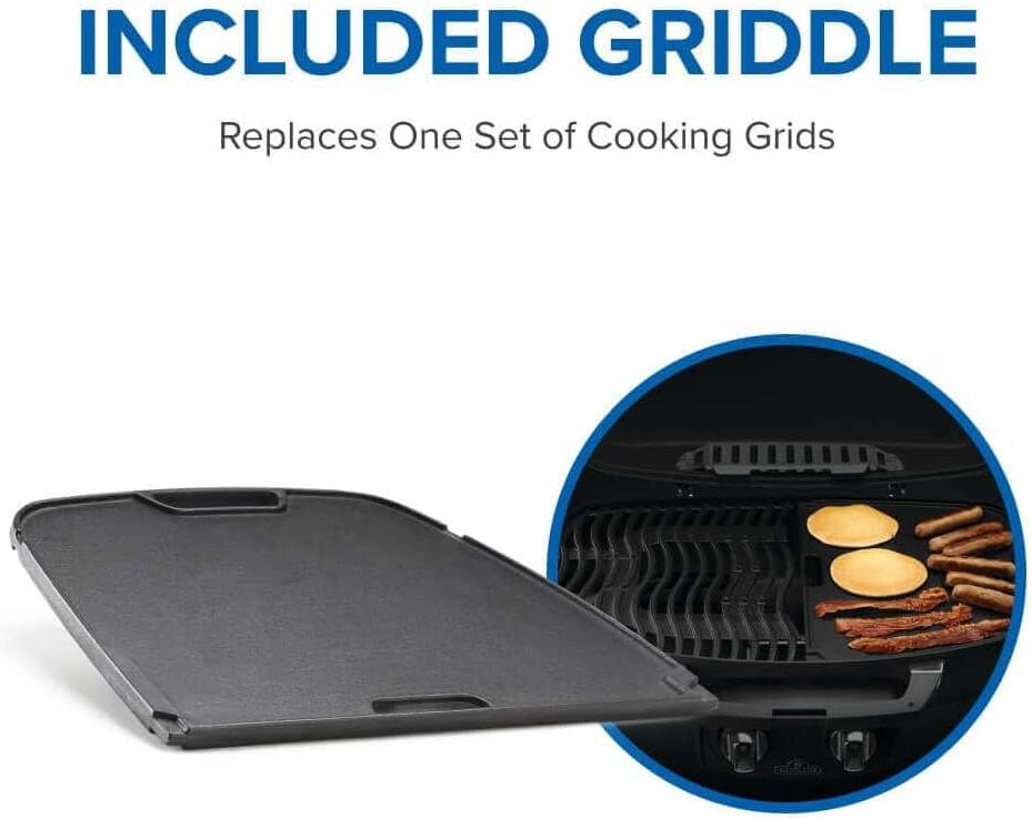 Napoleon - TravelQ™ 285X Portable Propane Gas Grill and Scissor Cart with Griddle, Red - TQ285X-RD-1-A