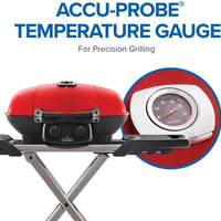 Napoleon - TravelQ™ 285X Portable Propane Gas Grill and Scissor Cart with Griddle, Red - TQ285X-RD-1-A