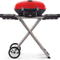 Napoleon - TravelQ™ 285X Portable Propane Gas Grill and Scissor Cart with Griddle, Red - TQ285X-RD-1-A