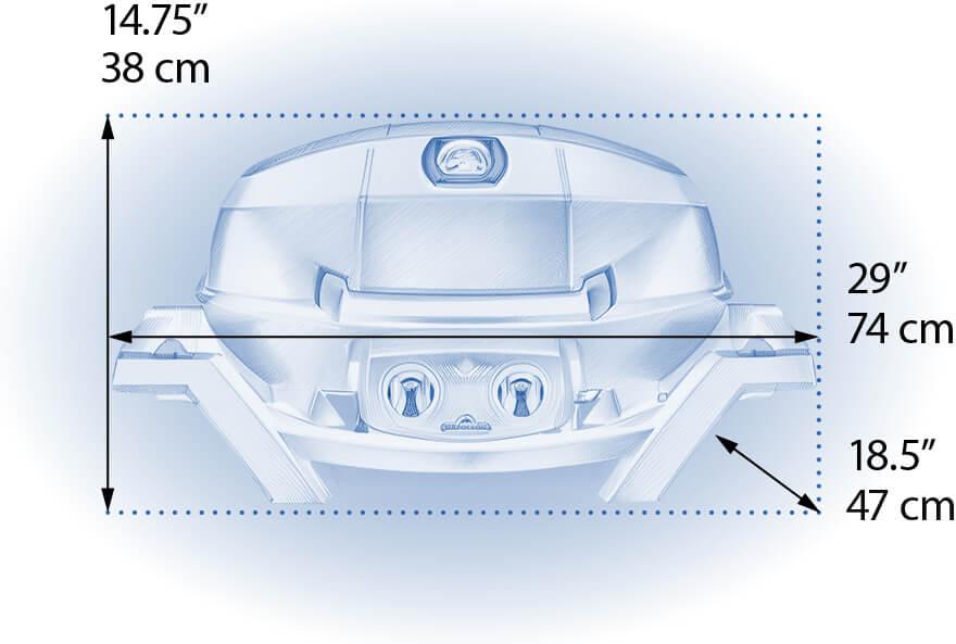 Napoleon - TravelQ™ PRO285 Portable Propane Gas Grill, Black - PRO285-BK