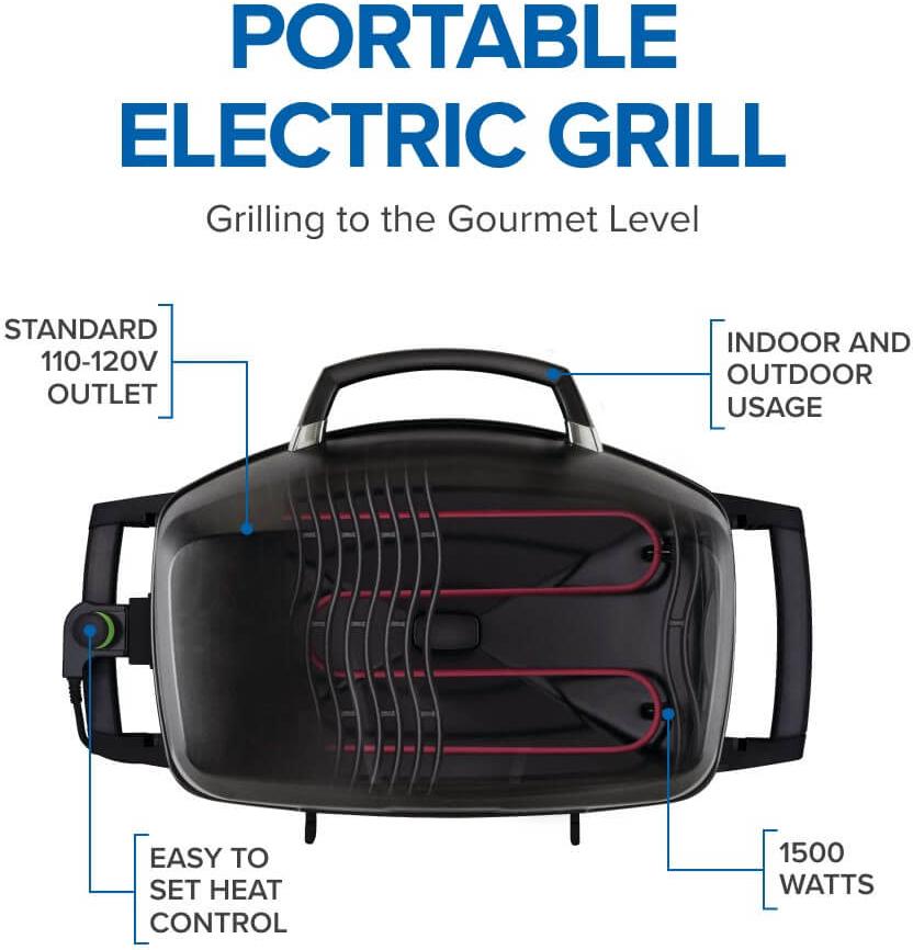 Napoleon - TravelQ™ PRO285E Portable Electric Grill, Black - PRO285E-BK