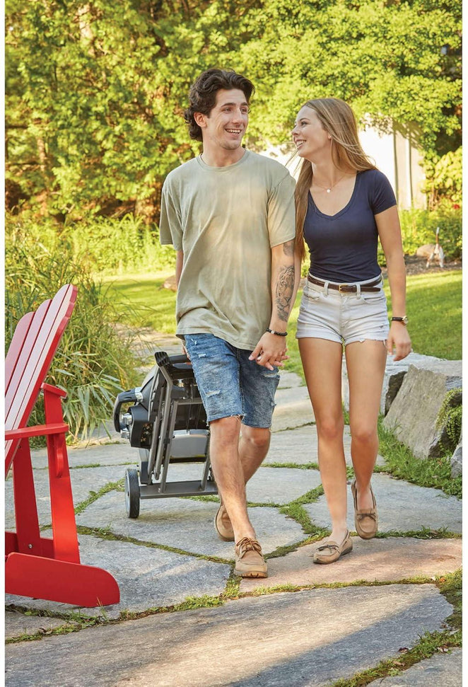 Napoleon - TravelQ™ PRO285X Portable Propane Gas Grill with Scissor Cart, Black - PRO285X-BK