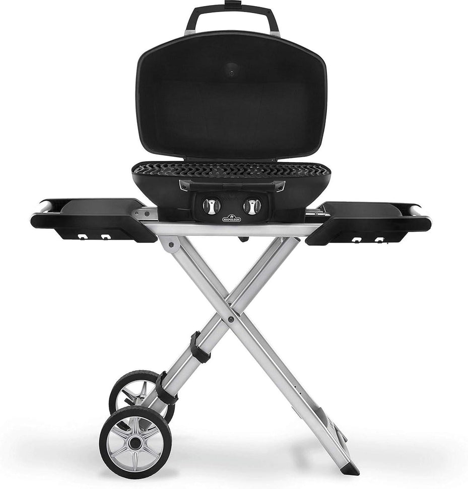 Napoleon - TravelQ™ PRO285X Portable Propane Gas Grill with Scissor Cart, Black - PRO285X-BK