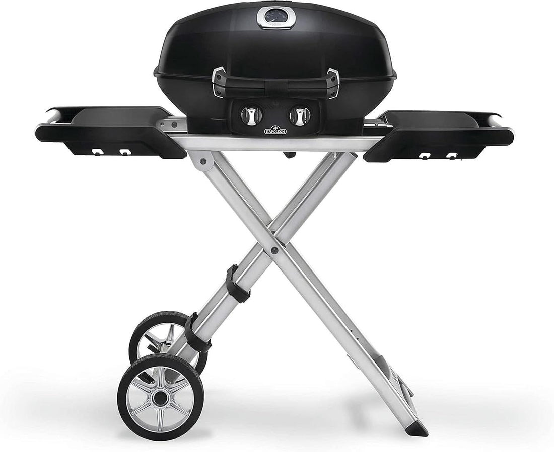 Napoleon - TravelQ™ PRO285X Portable Propane Gas Grill with Scissor Cart, Black - PRO285X-BK