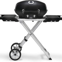 Napoleon - TravelQ™ PRO285X Portable Propane Gas Grill with Scissor Cart, Black - PRO285X-BK
