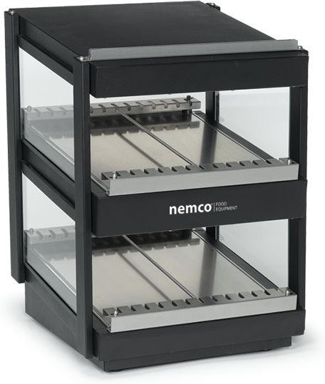 Nemco - 120V 24" Black Slanted Double Shelf Merchandiser - 6480-24S-B (ETA 4-6 Weeks)