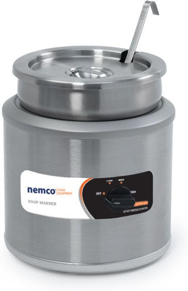 Nemco - 120V 4 QT Single Well Countertop Food Warmer Included Inset, Ladle, and Cover - 6110A-ICL (ETA 4-6 Weeks)