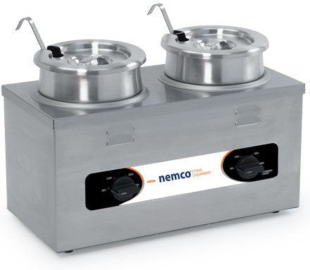 Nemco - 120V 7 QT Round Countertop Food Warmer with Inset, Cover & Ladel - 6100A-ICL (ETA 4-6 Weeks)