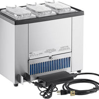 Nemco - 120V Countertop Cold Condiment Chiller with Three 1/9 Size Food Pan and Clear Lid - 9020-3 (ETA 4-6 Weeks)