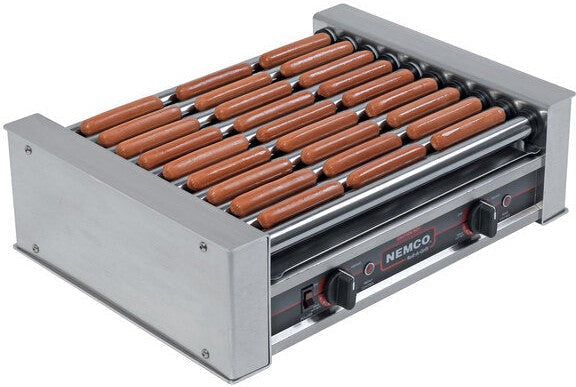 Nemco - 120V Hot Dog Roller Grill with 27 Hot Dog Capacity - 8027 (ETA 4-6 Weeks)