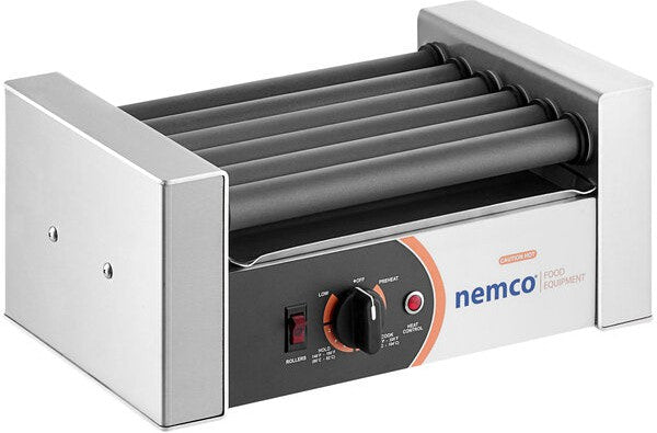 Nemco - 120V Hot Dog Roller Grill with GripsIt Non-Stick Coating with 10 Hot Dog Capacity - 8010SX (ETA 4-6 Weeks)