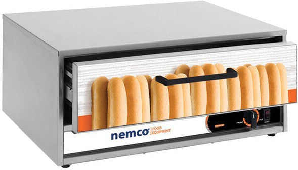 Nemco - 120V Moist Heat Hot Dog Bun Warmer for 8033 Series Roller Grills with 32 Buns Capacity - 8033-BW (ETA 4-6 Weeks)