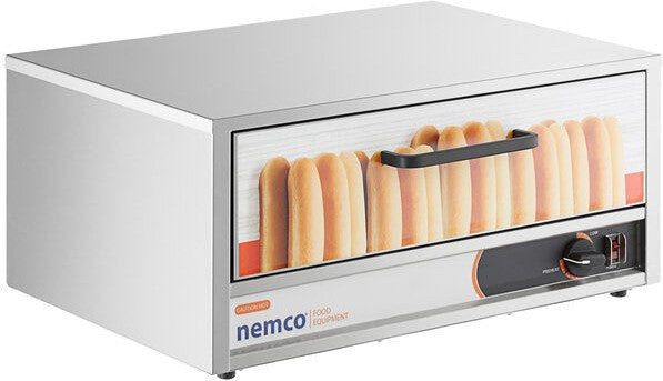 Nemco - 120V Moist Heat Hot Dog Bun Warmer for 8045W Series Roller Grills with 64 Buns Capacity - 8045W-BW (ETA 4-6 Weeks)