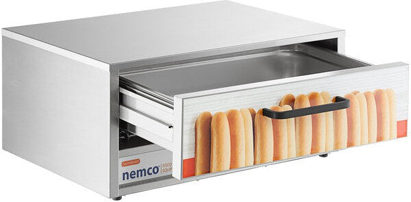 Nemco - 120V Moist Heat Hot Dog Bun Warmer for 8055 Series Roller Grills with 64 Buns Capacity - 8055-BW (ETA 4-6 Weeks)