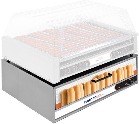 Nemco - 120V Moist Heat Hot Dog Bun Warmer for 8075 Series Roller Grills with 64 Buns Capacity - 8075-BW (ETA 4-6 Weeks)