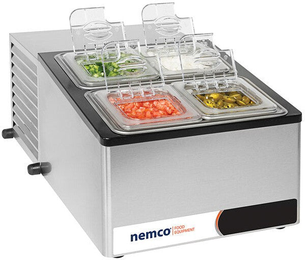 Nemco - 120V Refrigerated Two Well Cold Condiment Station - 9010 (ETA 4-6 Weeks)