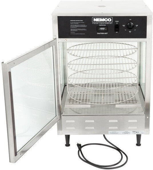 Nemco - 120V Single Door Rotating 4-Tier Pizza Merchandiser with 18" Racks - 6452 (ETA 4-6 Weeks)