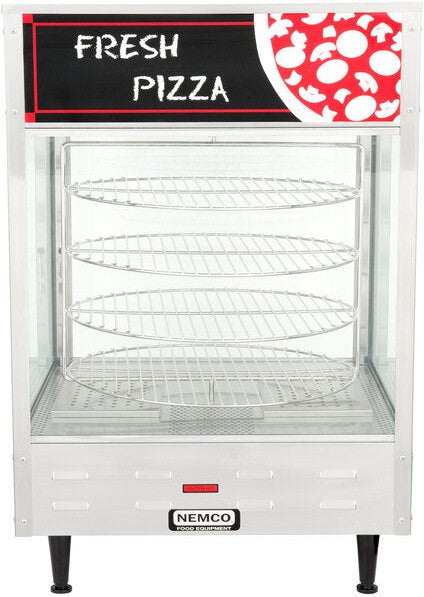 Nemco - 120V Single Door Rotating 4-Tier Pizza Merchandiser with 18" Racks - 6452 (ETA 4-6 Weeks)