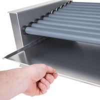 Nemco - 120V Slanted Hot Dog Roller Grill with GripsIt Non-Stick Coating with 27 Hot Dog Capacity - 8027SX-SLT (ETA 4-6 Weeks)